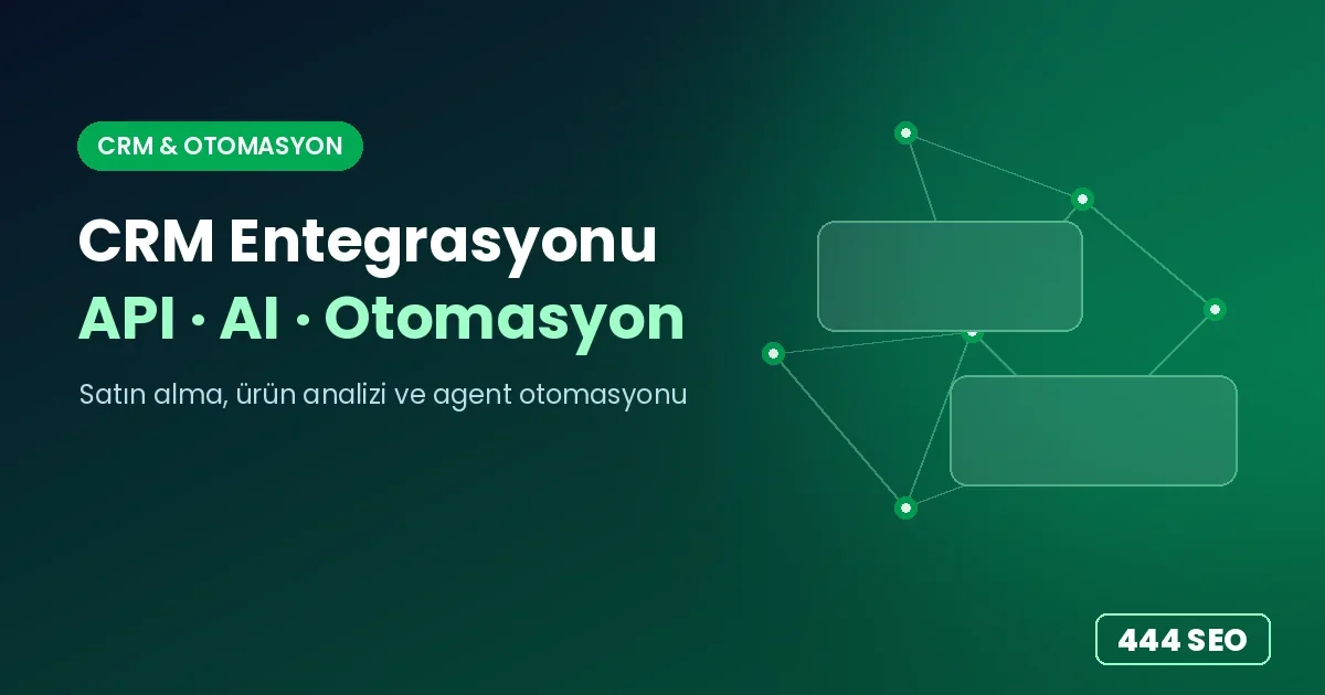 CRM Entegrasyonu API · AI · Otomasyon